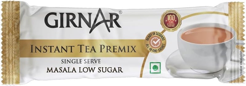 GIRNAR Karak Chai 2in1 Instant Tea Premix with Masala | No Added Sugar/Sweetener | 10 Sachets (80g Box) | Authentic Indian Spiced Tea | Quick & Flavorful Chai - Image 4
